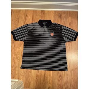Crable Sportswear Men's Short Sleeve‎ Striped Auburn Tigers Polo Size XL
